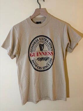 80s Guinness Beer Advertisement Single Stitch T-Shirt